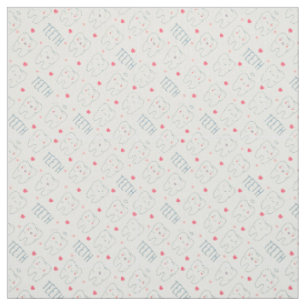 Tissu Motif heureux en pastel de dents