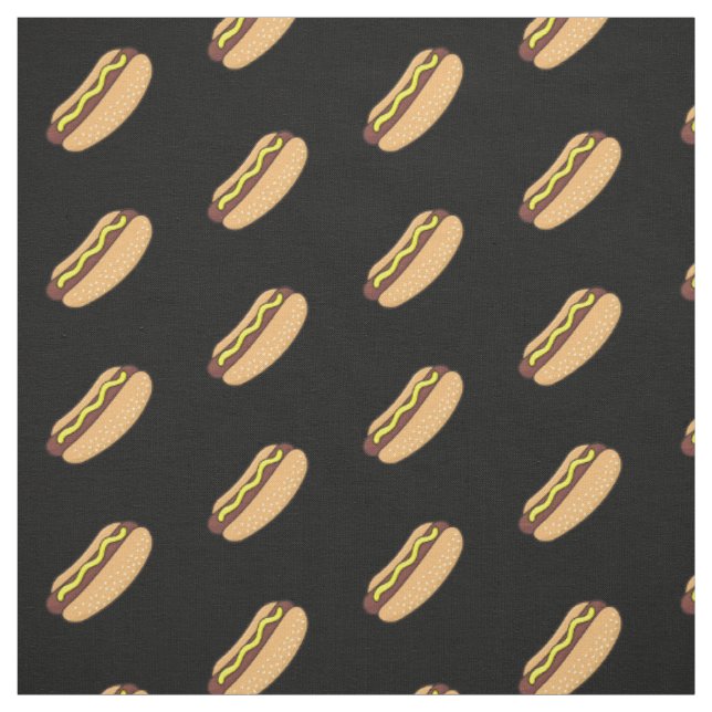Tissu Motif Hotdog (Échantillon)