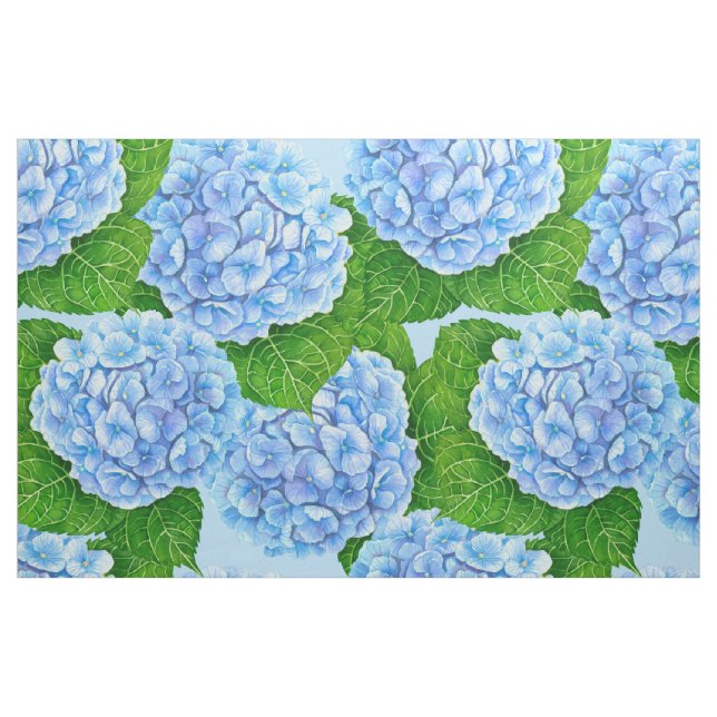Tissu Motif hydrangée bleu (Fat Quarter)