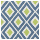 Motif Ikat bleu marine moderne et vert citron vert