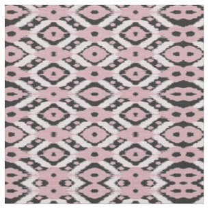Tissu Motif Ikat noir rose vierge de Bohême moderne