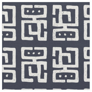 Tissu Motif inspiré par l'impression de boue  Noir/Blan