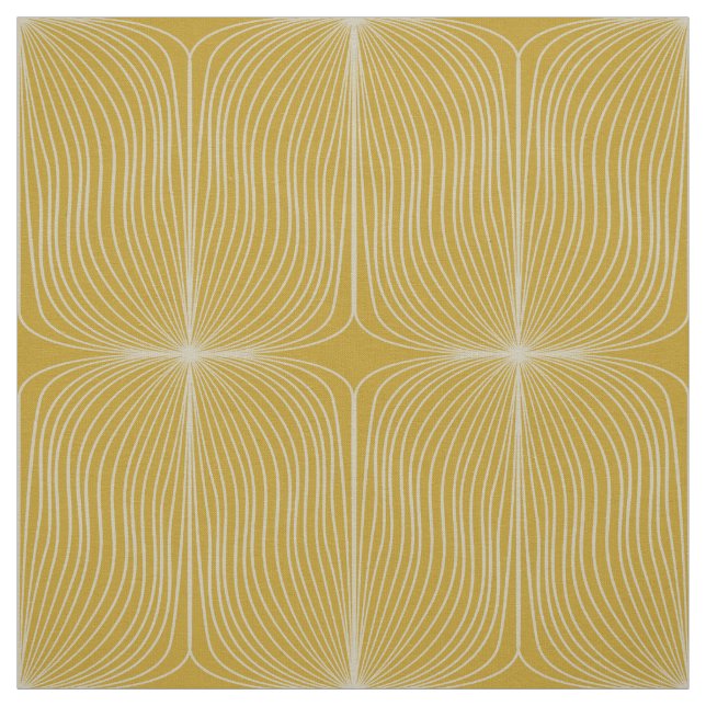 Tissu motif jaune des années 70 (Échantillon)