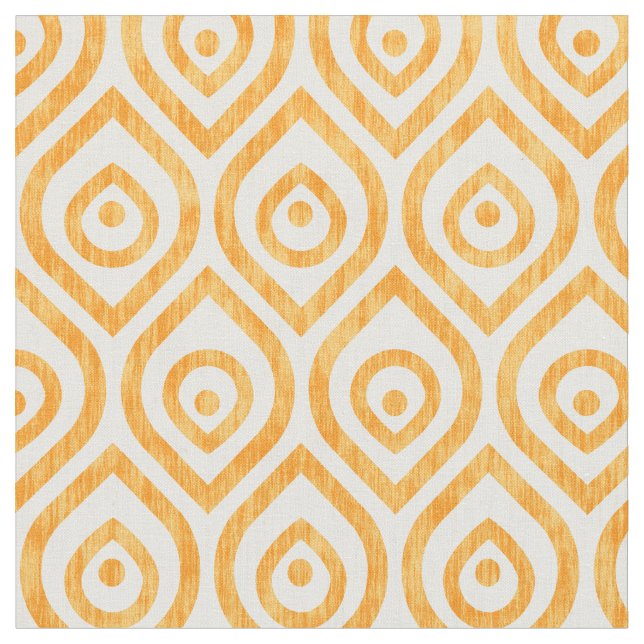 Tissu motif jaune géométrique vintage (Fermer)
