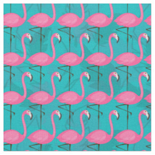 Tissu Motif lumineux de Flamant rose