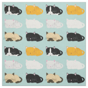 Tissu Motif lunatique de chats