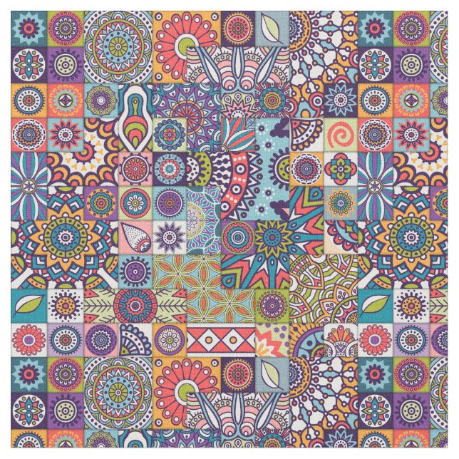 Tissu Motif Mandala (Fermer)