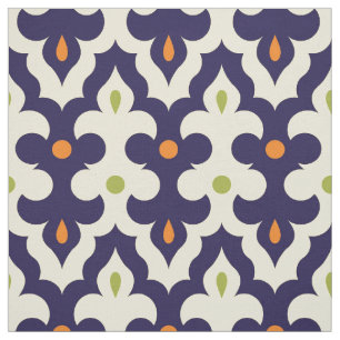 Tissu Motif marocain d'arabesque de Paisley de damassé