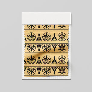 Tissu Motif méditerranéen grec Arabesque Brown