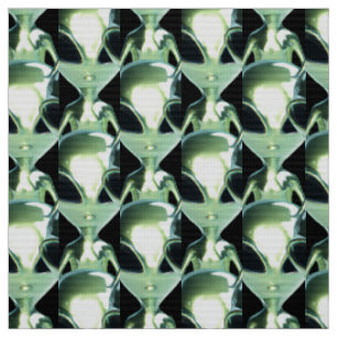 Tissu Motif métallique UFO Alien