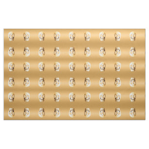 Tissu Motif métallurgique de la tête de crâne gothiqu