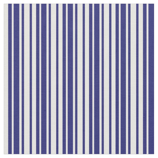 Tissu Motif Midnight Blue & White Lines (Fermer)