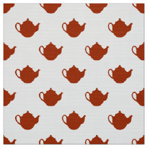 tissu motif mignon petite théière