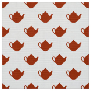 tissu motif mignon petite théière