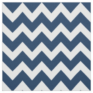 Tissu Motif moderne à rayures en chevron bleu marine et