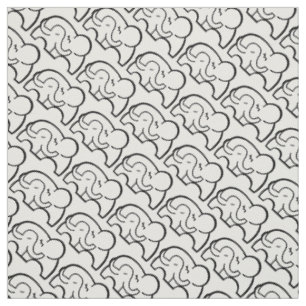 Tissu Motif mono d'étreinte graphique d'éléphant
