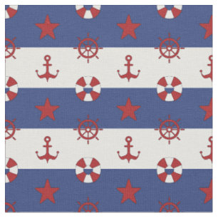 Tissu Motif nautique de bannière étoilée