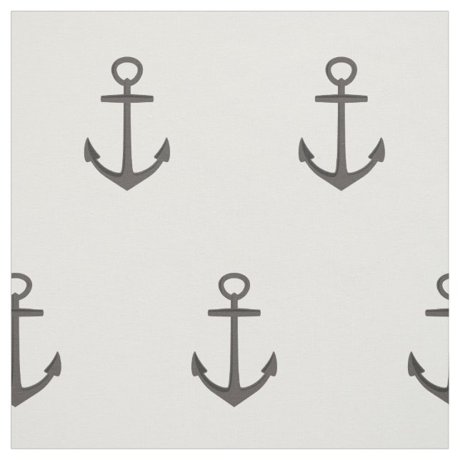 Tissu Motif nautique simple d'Ancre (Échantillon)