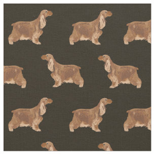 Tissu motif noir de Cocker Spaniel
