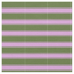 Tissu Motif Olive vert foncé et stries de prune