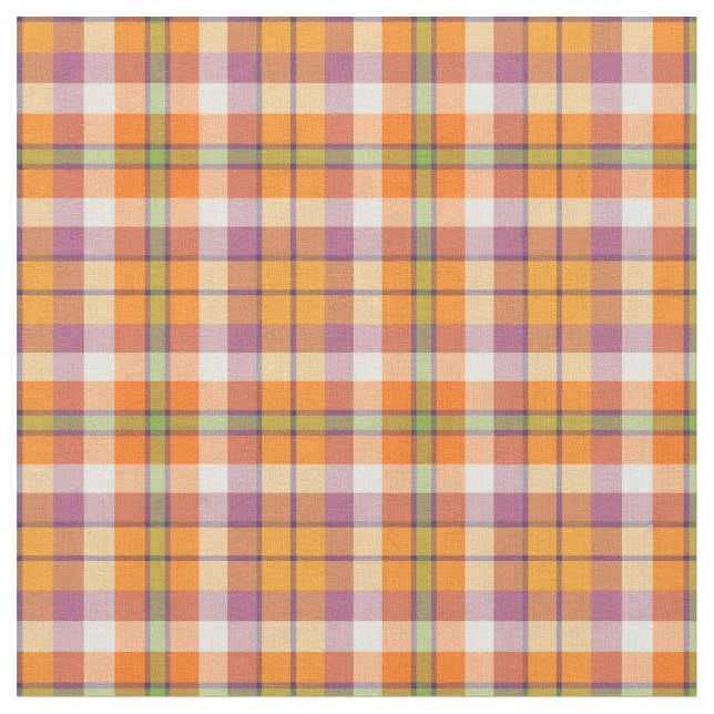 Tissu Motif orange-clair et pourpre de plaid de (Fermer)