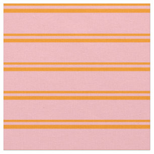 Tissu Motif orange foncé et rose pâle rayé/bordé