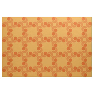 Tissu motif orange les années 70 tourbillonnant