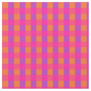 Tissu Motif orange rose lumineux islamique de contrôle