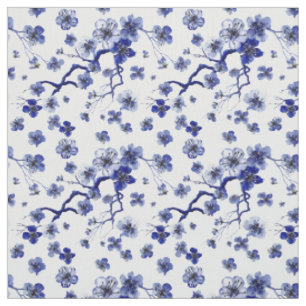 Tissu Motif oriental de branche de Sakura