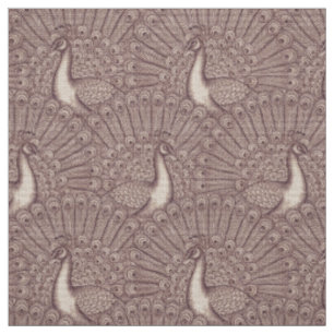 Tissu motif paon