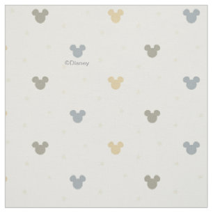 Tissu Motif pastel Mickey Mouse bébé et étoiles