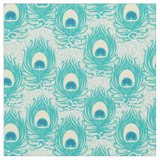 Tissu Motif Peacock plumes