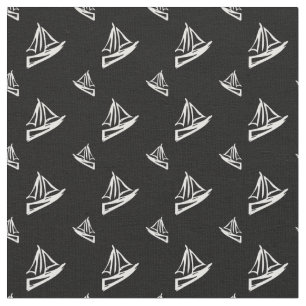 Tissu Motif peu précis de voilier