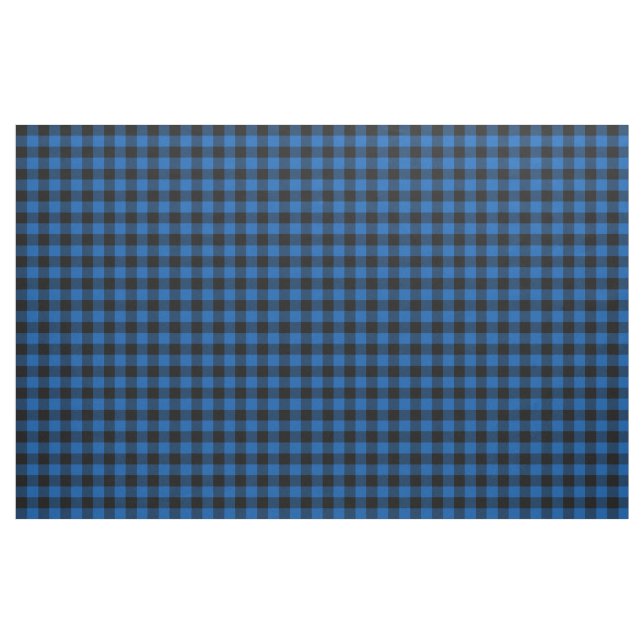Tissu Motif Plaid de Buffalo Bleu Noir | Bois à bois (Fat Quarter)