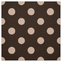 tissu motif pois de couleur marron