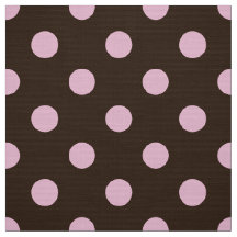 tissu motif pois de couleur marron