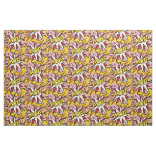 Tissu Motif POP de bande dessinée typographique amusant