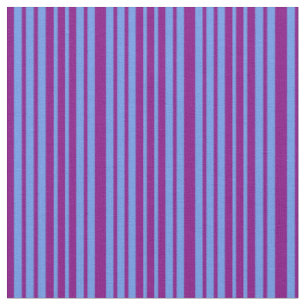 Tissu Motif pourpre et Cornflower Bleu à linge/rayures