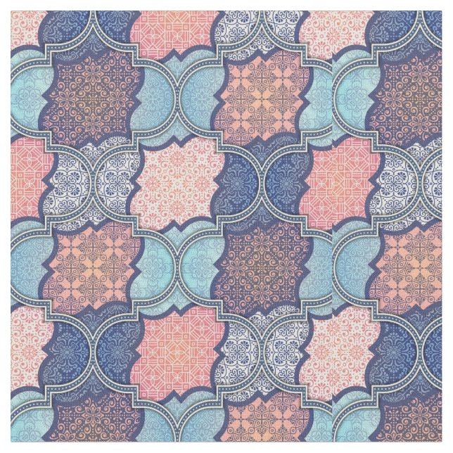 Tissu Motif Quatrefoil (Fermer)