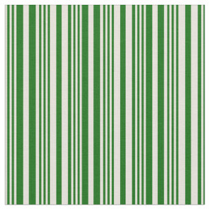 Tissu Motif rayé beige et vert foncé