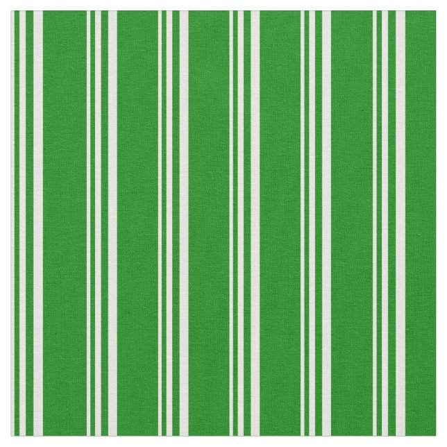 Tissu Motif rayé blanc et vert (Fermer)