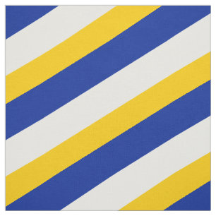 Tissu Motif rayé bleu, blanc et jaune
