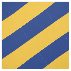 Tissu motif rayé bleu et jaune