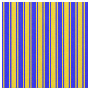 Tissu Motif rayé/bordé de couleur jaune et bleu