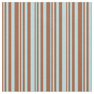 Tissu Motif rayé couleur Sienne et Poudre bleu