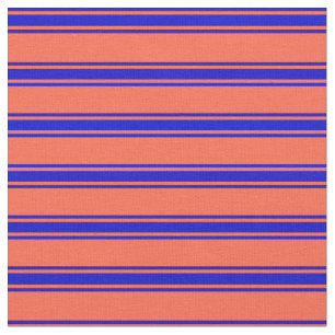 Tissu Motif rayé de couleur rouge et bleu