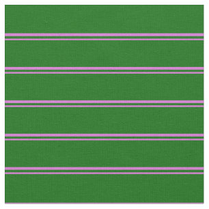 Tissu Motif rayé orchidée et vert foncé