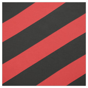 Tissu motif rayé rouge et noir