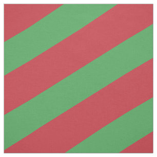 Tissu motif rayé rouge et vert