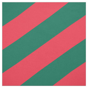 Tissu Motif rayé rouge et vert